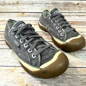 Keen Mens Brown Canvas Lace Up Sneakers 9.5